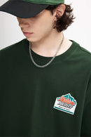 Puff Print Graphic T-Shirt - Green