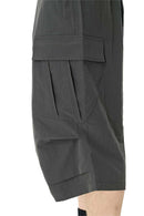 Loose Utility Cropped Cargo Pants - Dark Gray