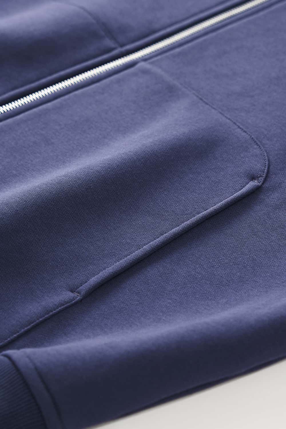 Boxy Fleece Zip Hoodie - Blue