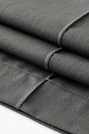 Belted Pleated Wide-Leg Trousers - Gray