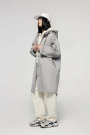 Hooded Fishtail Utility Parka - Gray