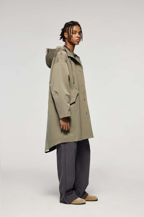 Hooded Fishtail Utility Parka - Green