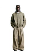 Minimal Elastic-Hem Work Jacket - Grayish Green