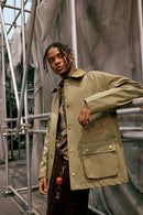 Flap Pocket Field Work Jacket - Apricot Khaki