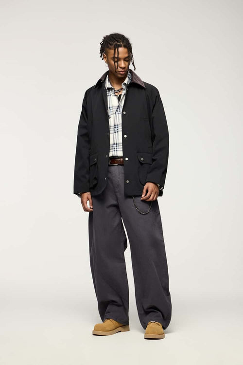 Flap Pocket Field Work Jacket - Black