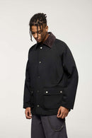 Flap Pocket Field Work Jacket - Black