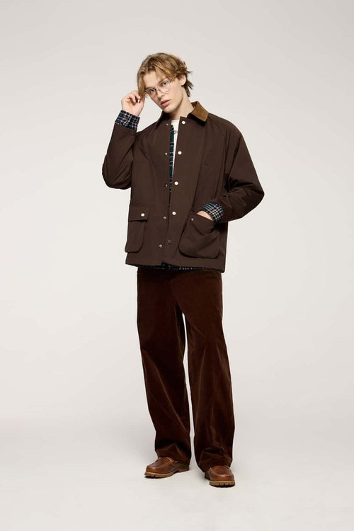 Flap Pocket Field Work Jacket - Coffee