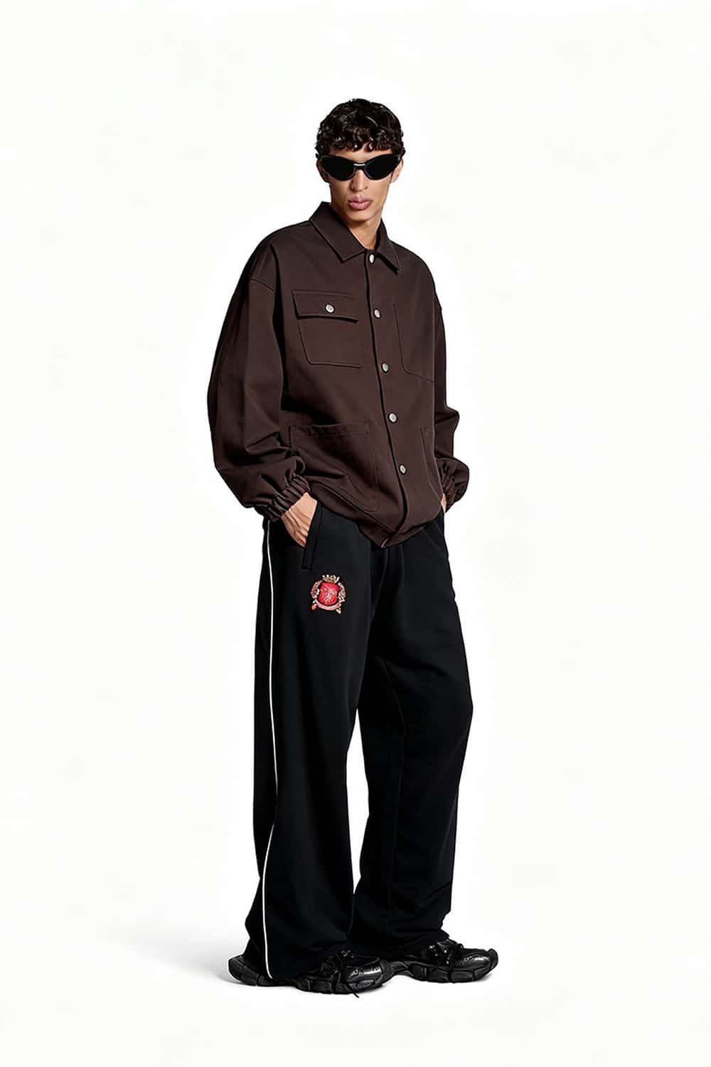 Drawcord Hem Utility Work Jacket - Ebony Black