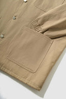 Drawcord Hem Utility Work Jacket - Khaki