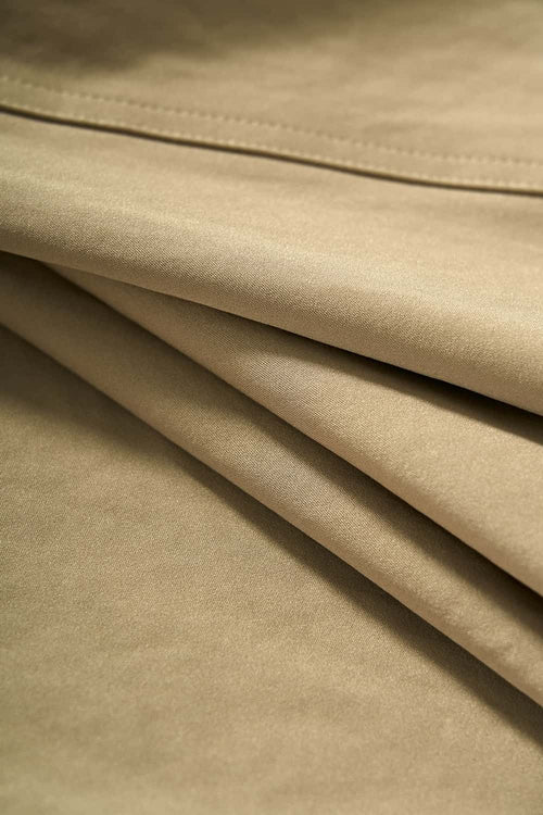 Drawcord Hem Utility Work Jacket - Khaki