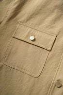 Drawcord Hem Utility Work Jacket - Khaki