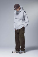 Fleece Cargo Straight Pants - Coffee