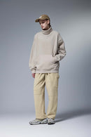 Fleece Cargo Straight Pants - Khaki