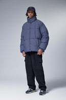 Fleece Cargo Straight Pants - Navy Blue