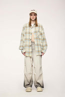 Washed Parachute Cargo Pants - Apricot