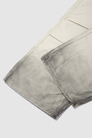 Washed Parachute Cargo Pants - Apricot