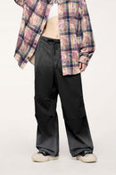 Washed Parachute Cargo Pants - Black