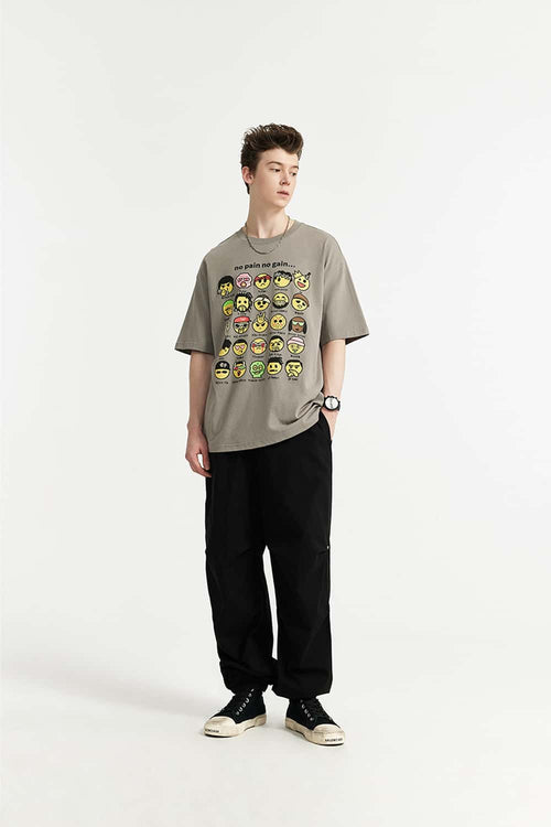 Washed Cargo Jogger Pants - Black