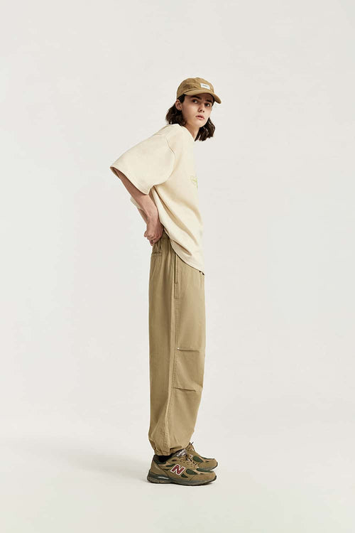 Washed Cargo Jogger Pants - Khaki