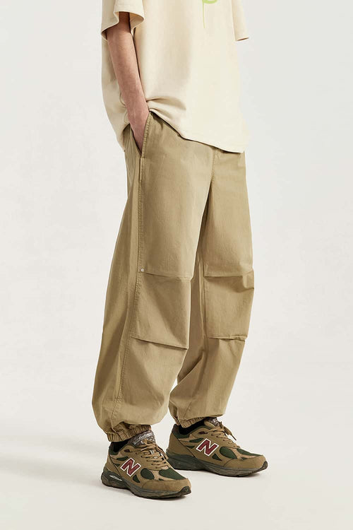 Washed Cargo Jogger Pants - Khaki