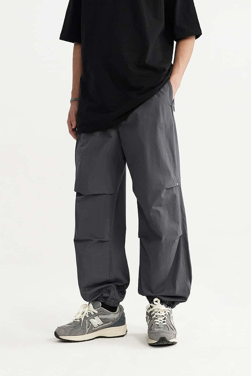 Washed Cargo Jogger Pants - Rock Gray