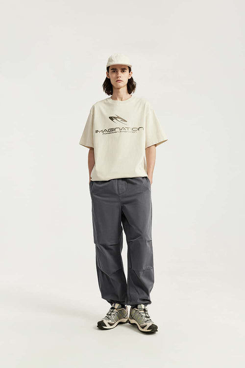 Washed Cargo Jogger Pants - Rock Gray