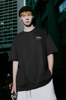 Cool-Touch Graphic Oversized T-Shirt - Black