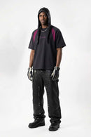 Breathable Paneled Outdoor T-Shirt - Black