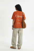 Breathable Paneled Outdoor T-Shirt - Orange