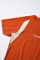 Breathable Paneled Outdoor T-Shirt - Orange
