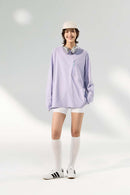Quick-Dry Zip Pocket Long-Sleeve T-Shirt - Light Purple