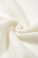 Relaxed Fleece Zip Hoodie - White