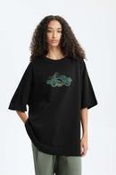 Motorcycle Graphic Heavyweight T-Shirt - Black