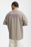 Motorcycle Graphic Heavyweight T-Shirt - Smoke Gray