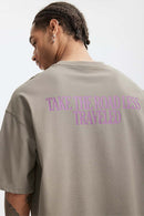 Motorcycle Graphic Heavyweight T-Shirt - Smoke Gray