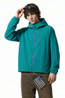 Sun-Cover Hooded Zip Jacket - Blue