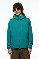 Sun-Cover Hooded Zip Jacket - Blue