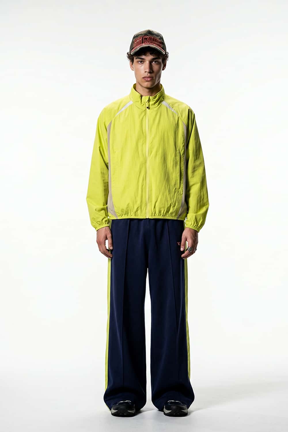 Lightweight Paneled Track Jacket - Green