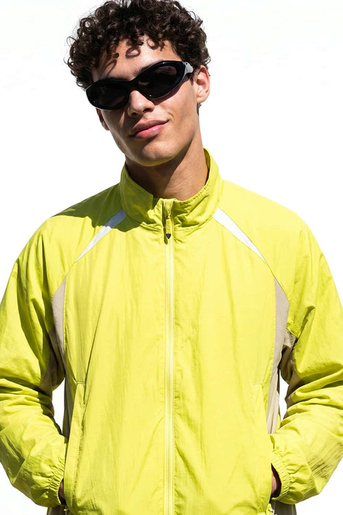 Lightweight Paneled Track Jacket - Green