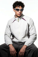 Lightweight Paneled Track Jacket - Off White