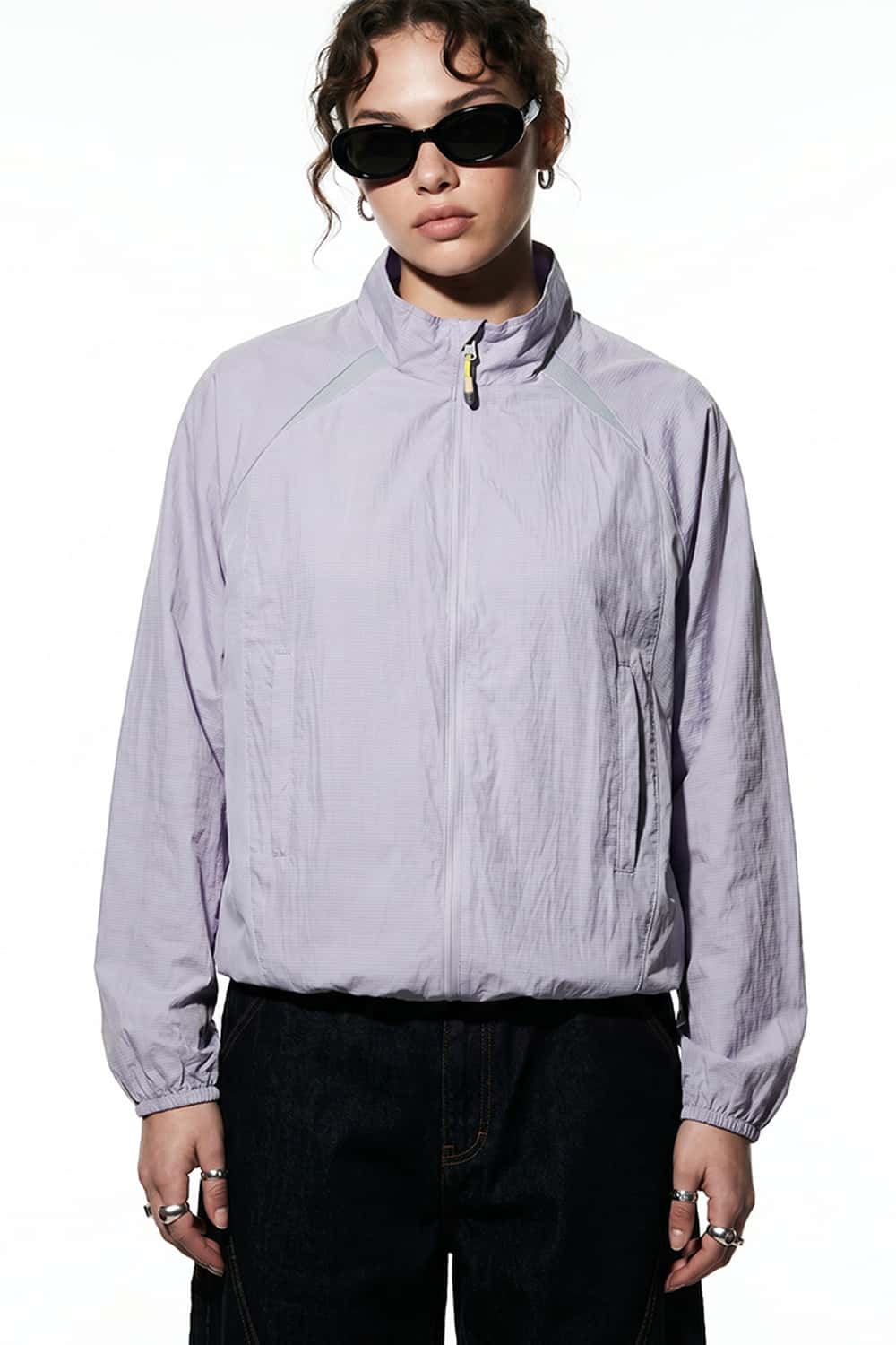 Lightweight Paneled Track Jacket - Purple