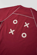 Quick-Dry Contrast Seam T-Shirt - Red