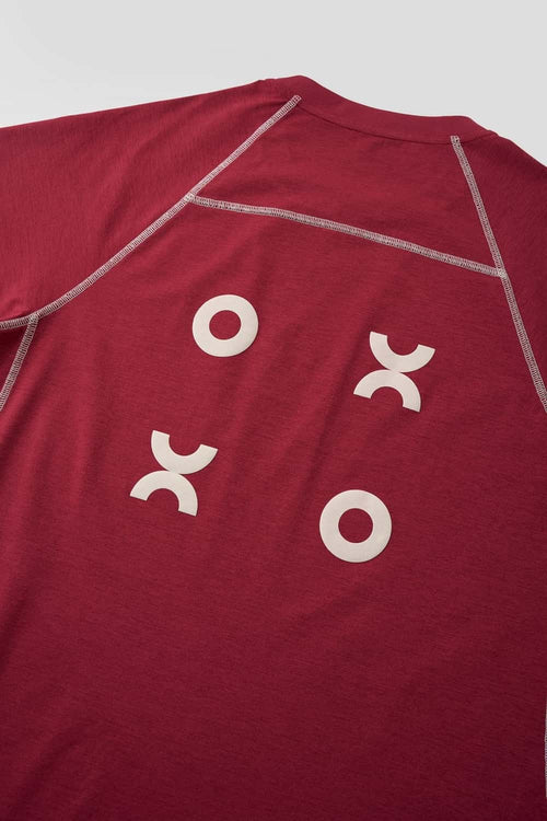 Quick-Dry Contrast Seam T-Shirt - Red
