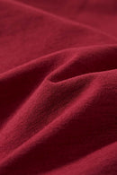 Quick-Dry Contrast Seam T-Shirt - Red