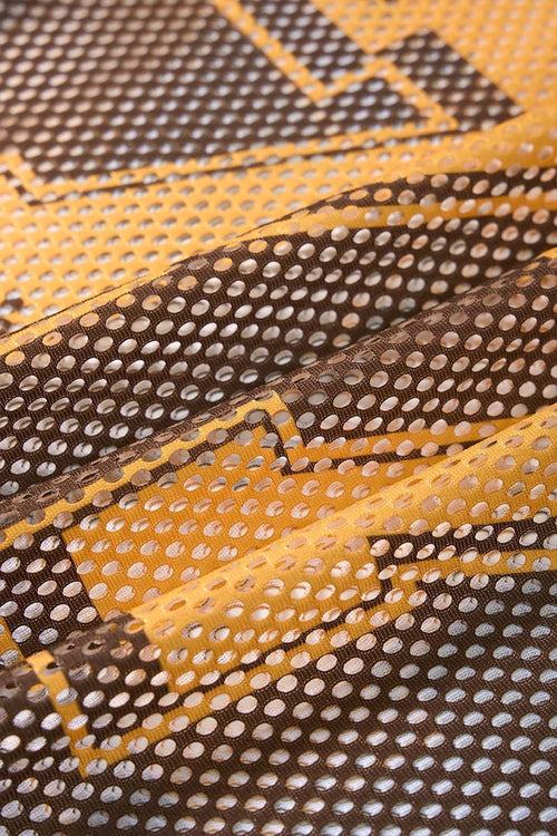 Star Graphic Mesh Jersey T-Shirt - Orange