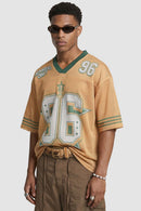 Loose Fit Mesh Baseball Jersey - Orange