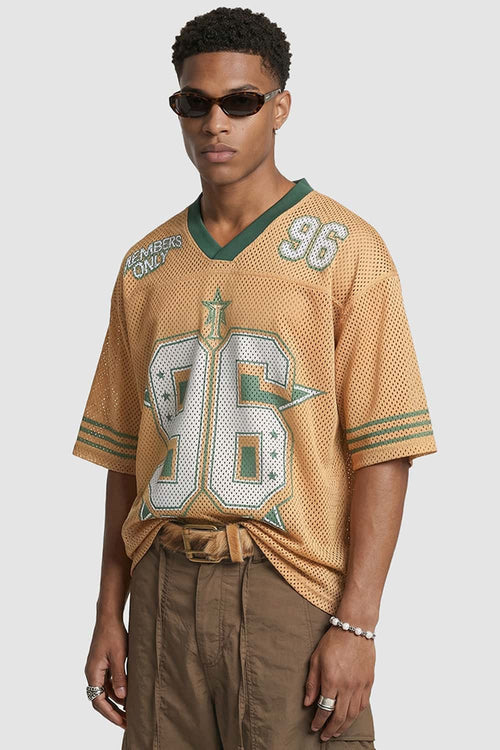 Loose Fit Mesh Baseball Jersey - Orange