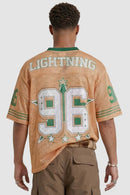 Loose Fit Mesh Baseball Jersey - Orange