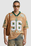 Loose Fit Mesh Baseball Jersey - Orange