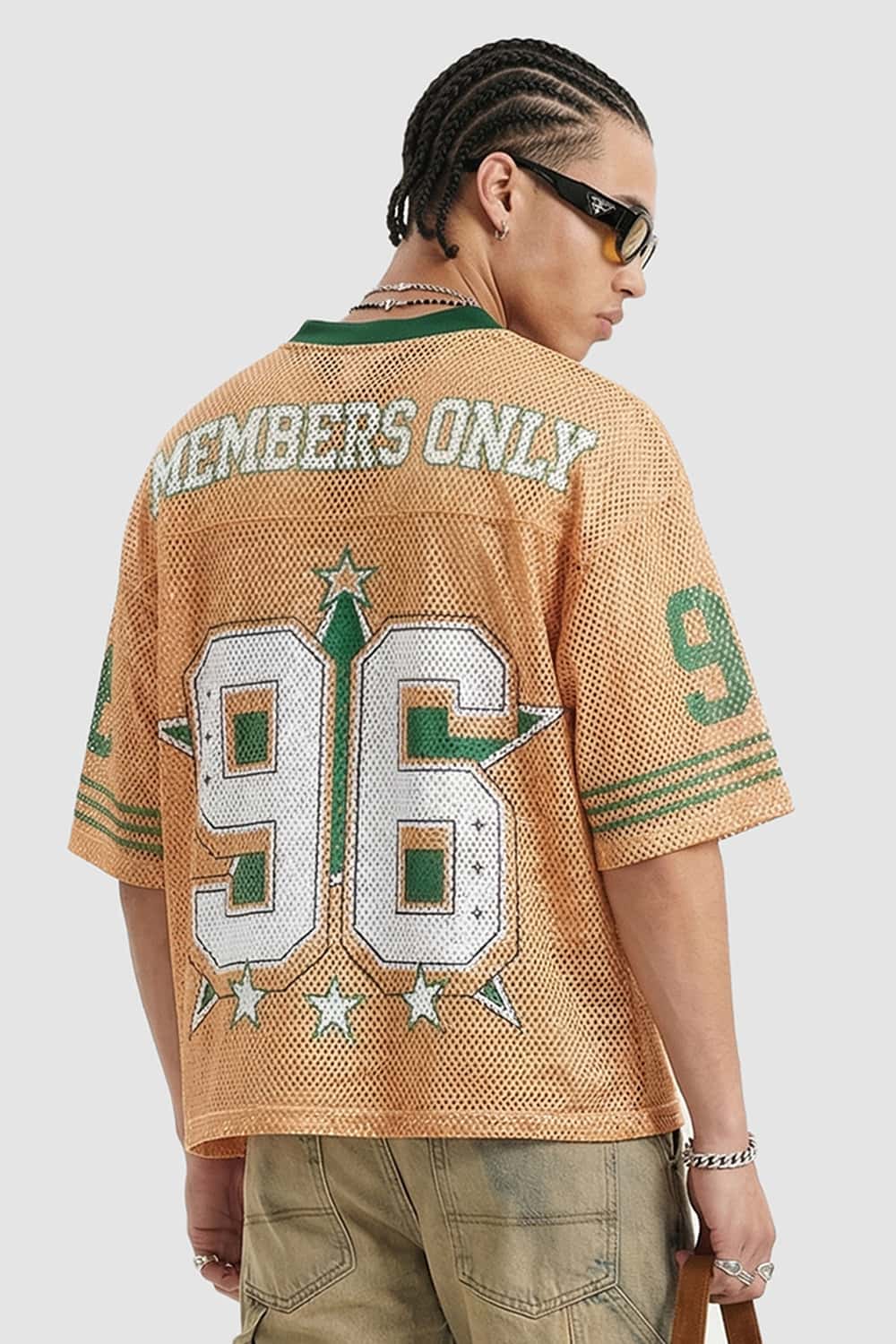 Loose Fit Mesh Baseball Jersey - Orange